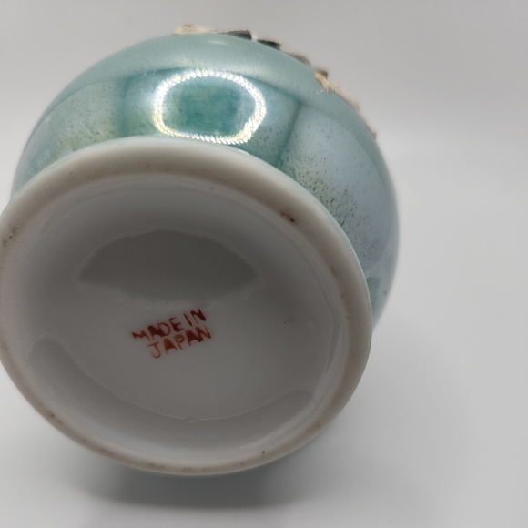 VTG Dragon Ware Green Lusterware Porcelain Souvenir Bud Vase GOLDEN GATE BRIDGE - Picture 7 of 7